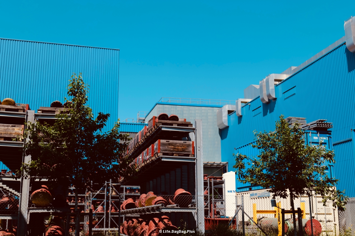 Factory under Blue Sky